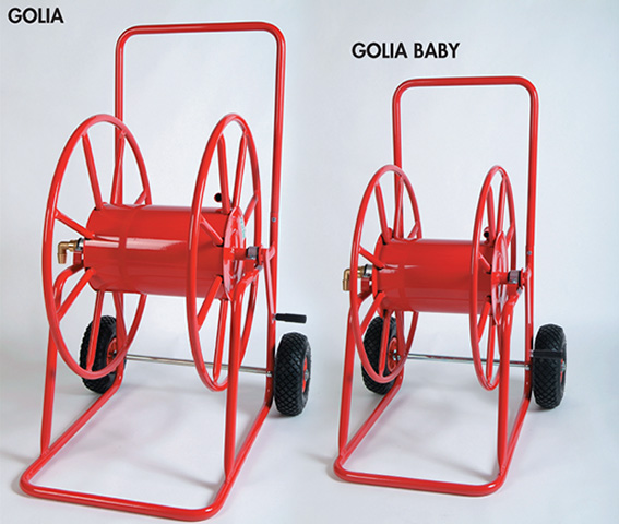 GOLIA BABY — kompakt manuell slangetrommel på tralle for hagebruk